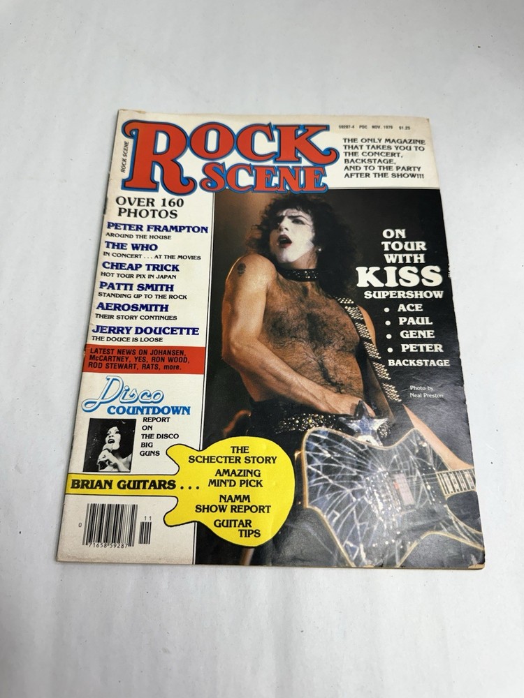 KISS Rock Scene Magazine Paul Stanley Cover No Label Vintage Nov 1979!