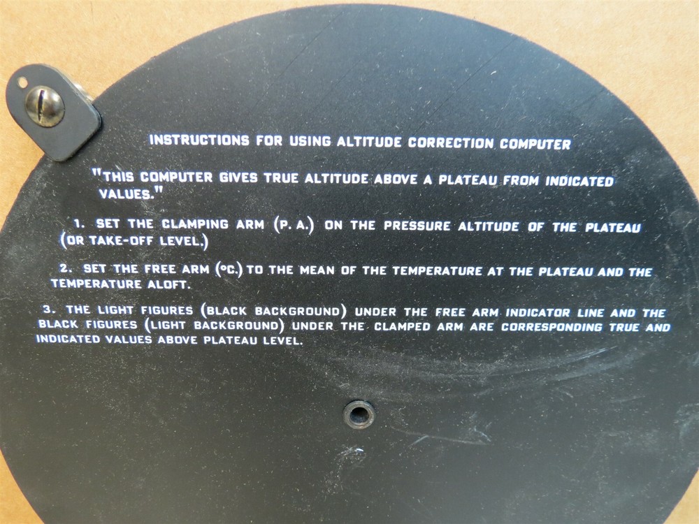 1940’s WWII Altitude Correction + 1950’s Pilot’s Intercept Plotting Knee Board