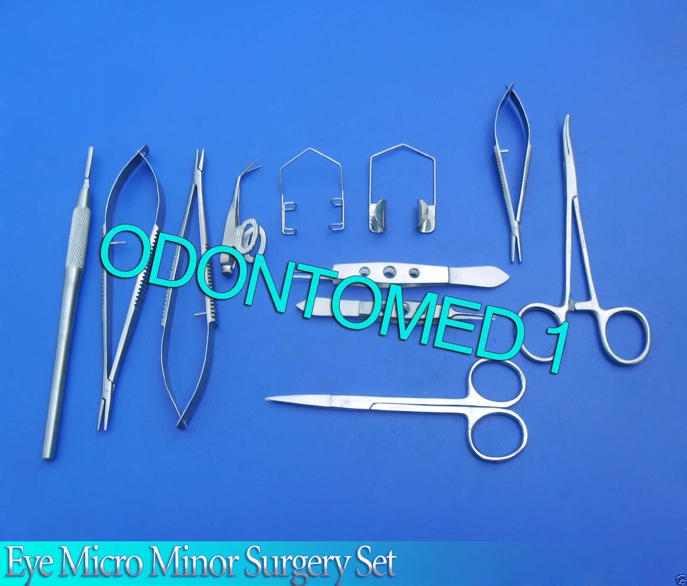 11 Basic Eye Micro Surgery Ophthalmic Scissors Surgical Instruments Kit Ey-016