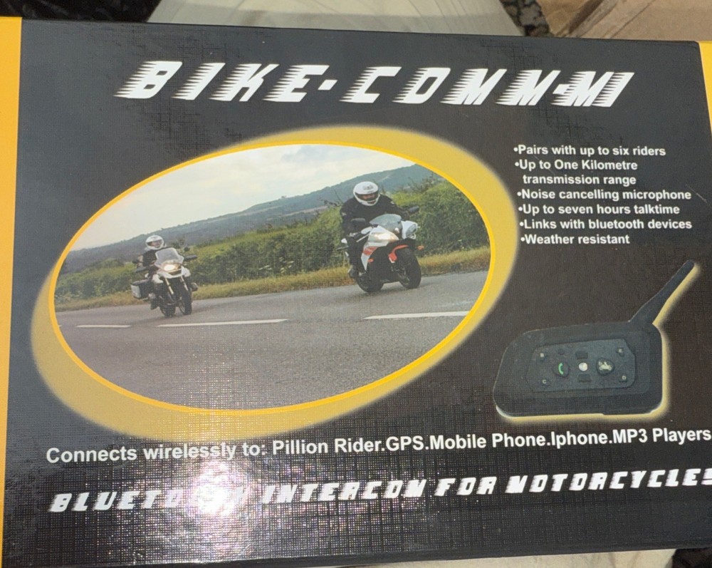 V6 Pro Motorcycle Helmet Bluetooth Intercom Headset 1200M 2 People Full Duplex