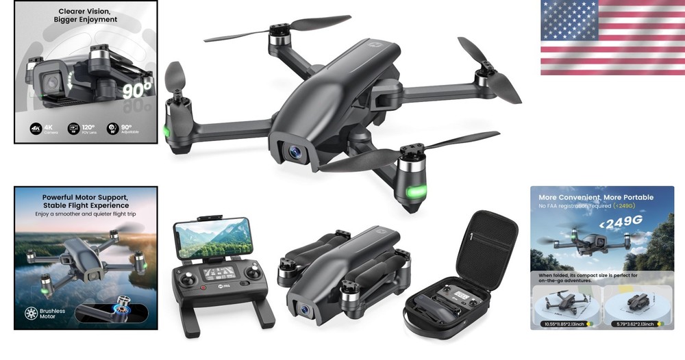 Foldable Drone with Follow Me & Auto Return