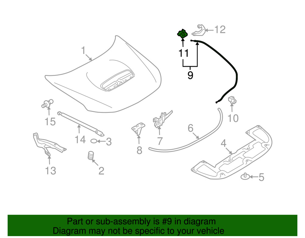 Genuine Subaru Release Cable 57330fg080