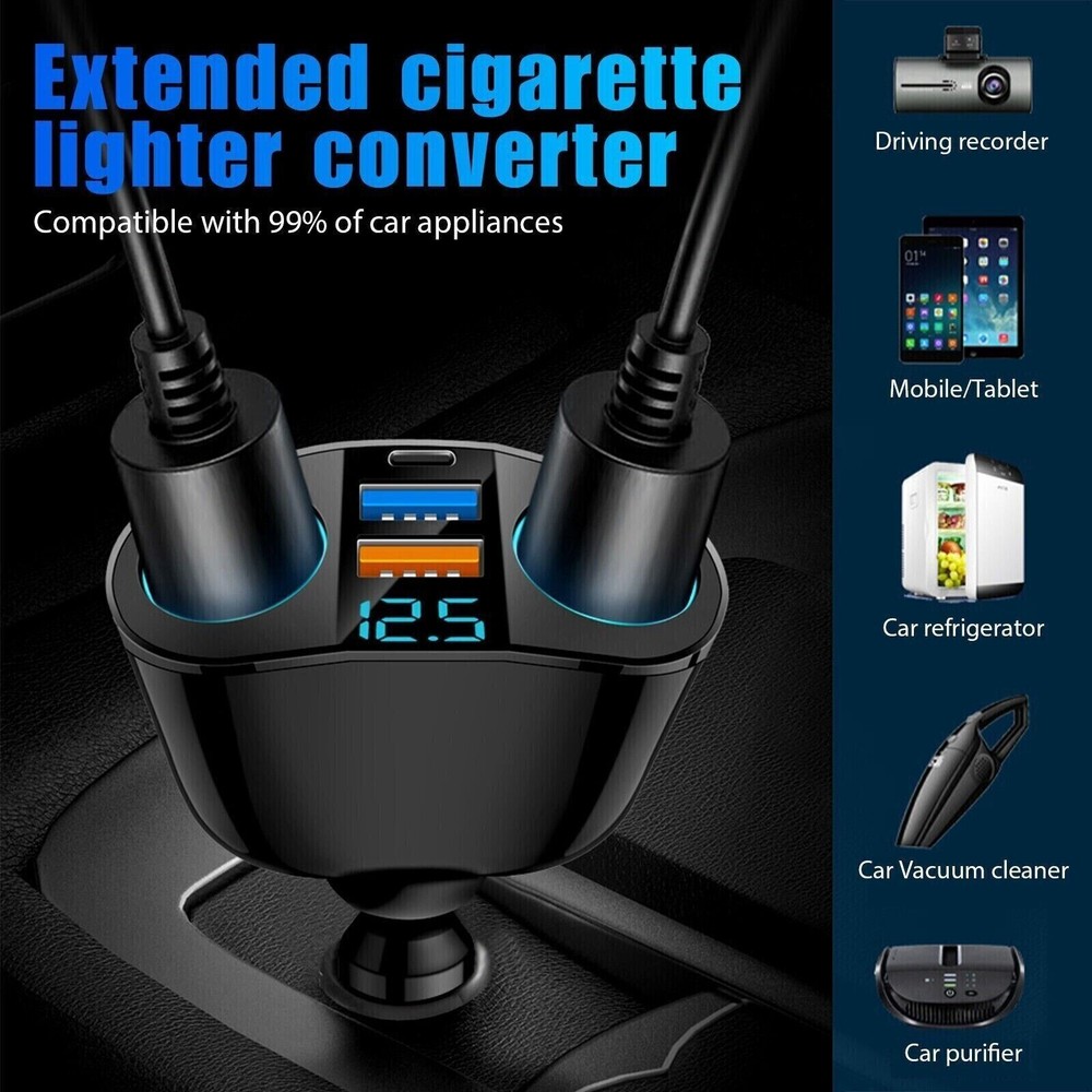 Car Cigarette Socket Battery Meter 12V Voltmeter Digital Display Voltage Gauge