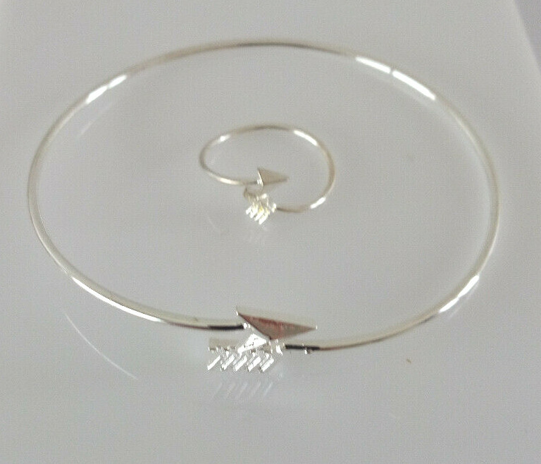 Arrow Bangle and Arrow Ring Set