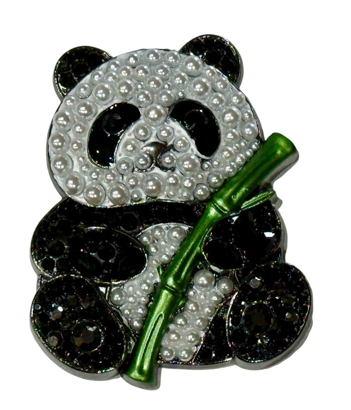 Handmade Crystal and Pearl Panda Mold For Resin