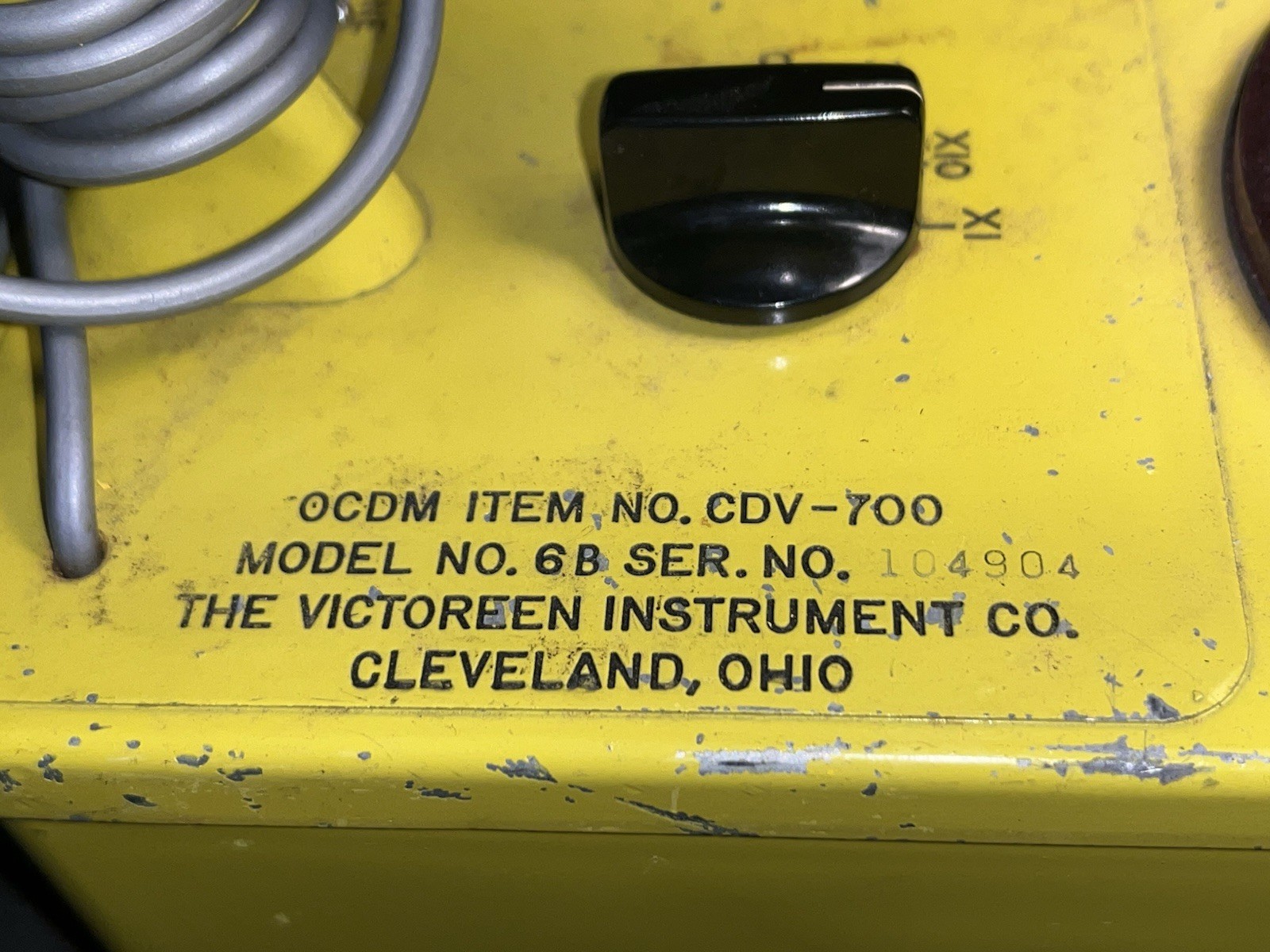 Victoreen Civil Defense Geiger Counter, Item # CDV-700, Model No. 6B