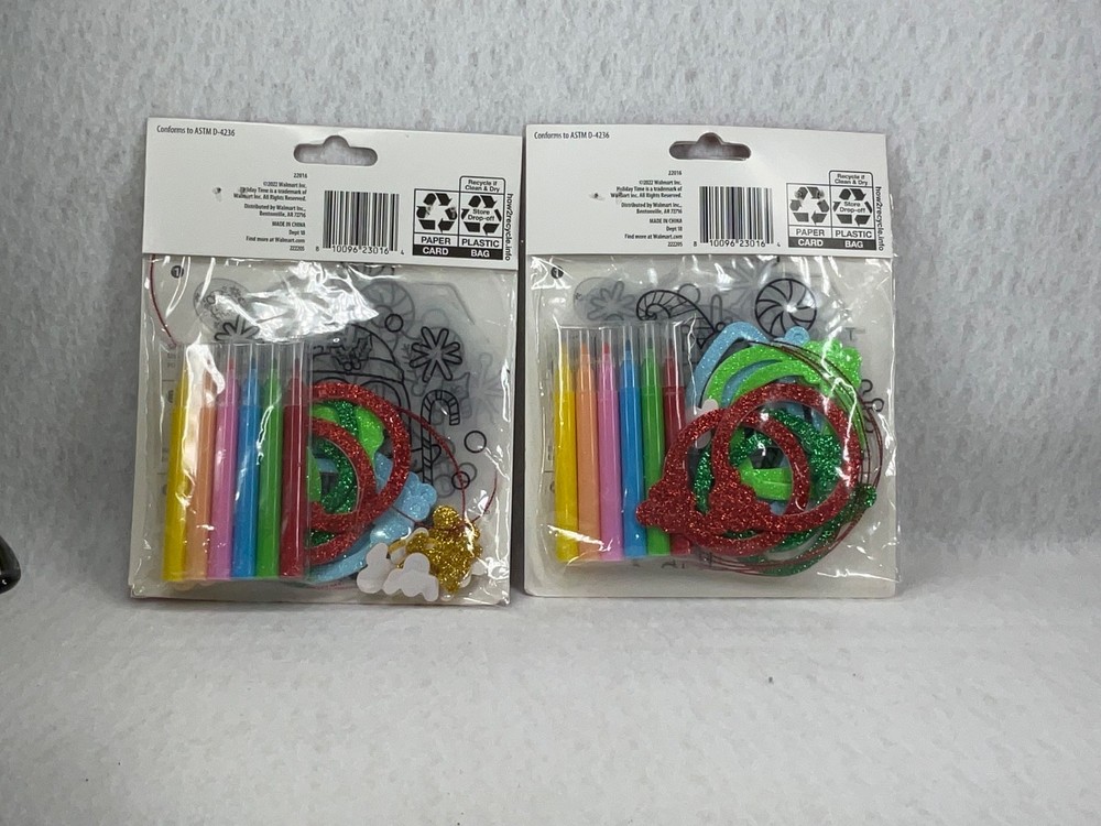 2 Pack Shrink Art Christmas Ornament Kits