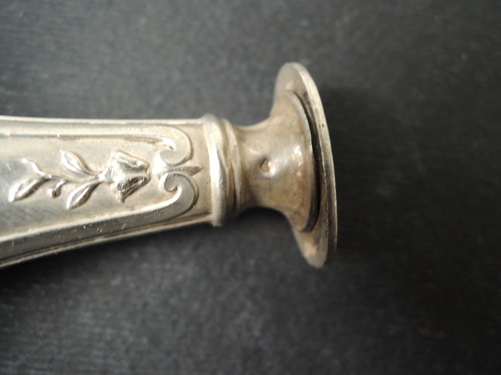 Antique 19th C. Solid Silver Rococo Wax Seal – Blank Matrix for Monogram