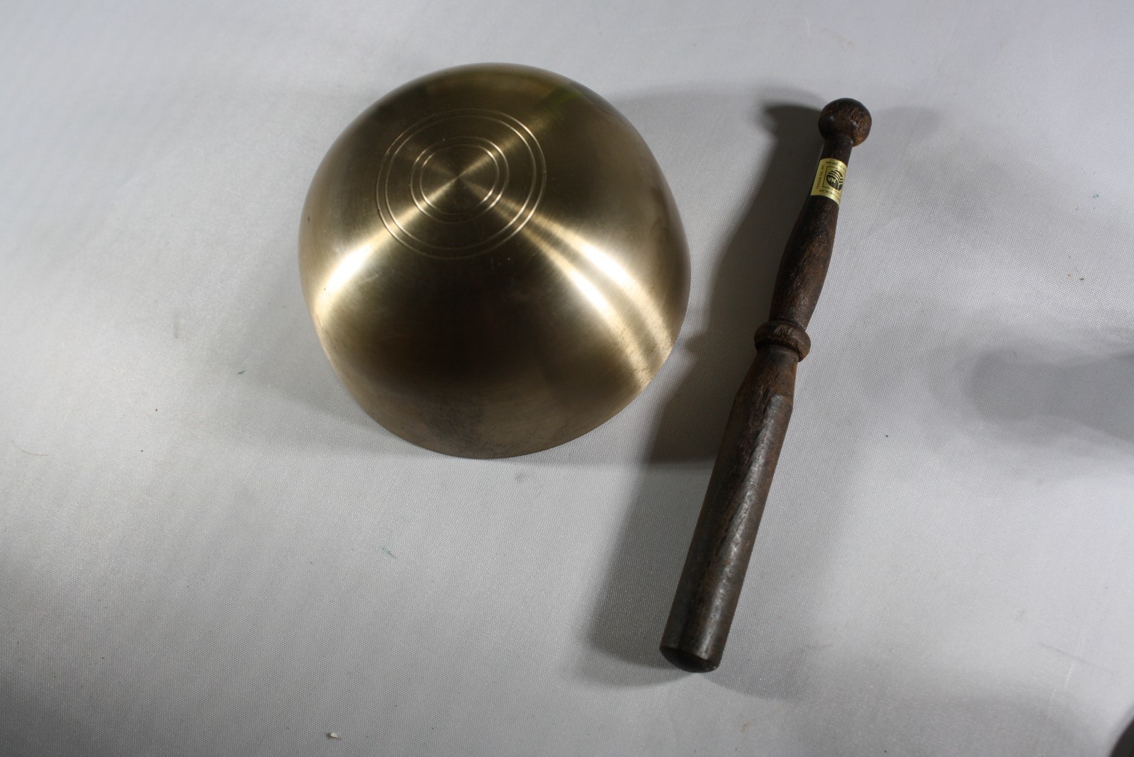 JAPANESE HOUSEHOLD BUDDHIST SINGING BOWL ORIN BRASS 3.5" Width VINTAGE