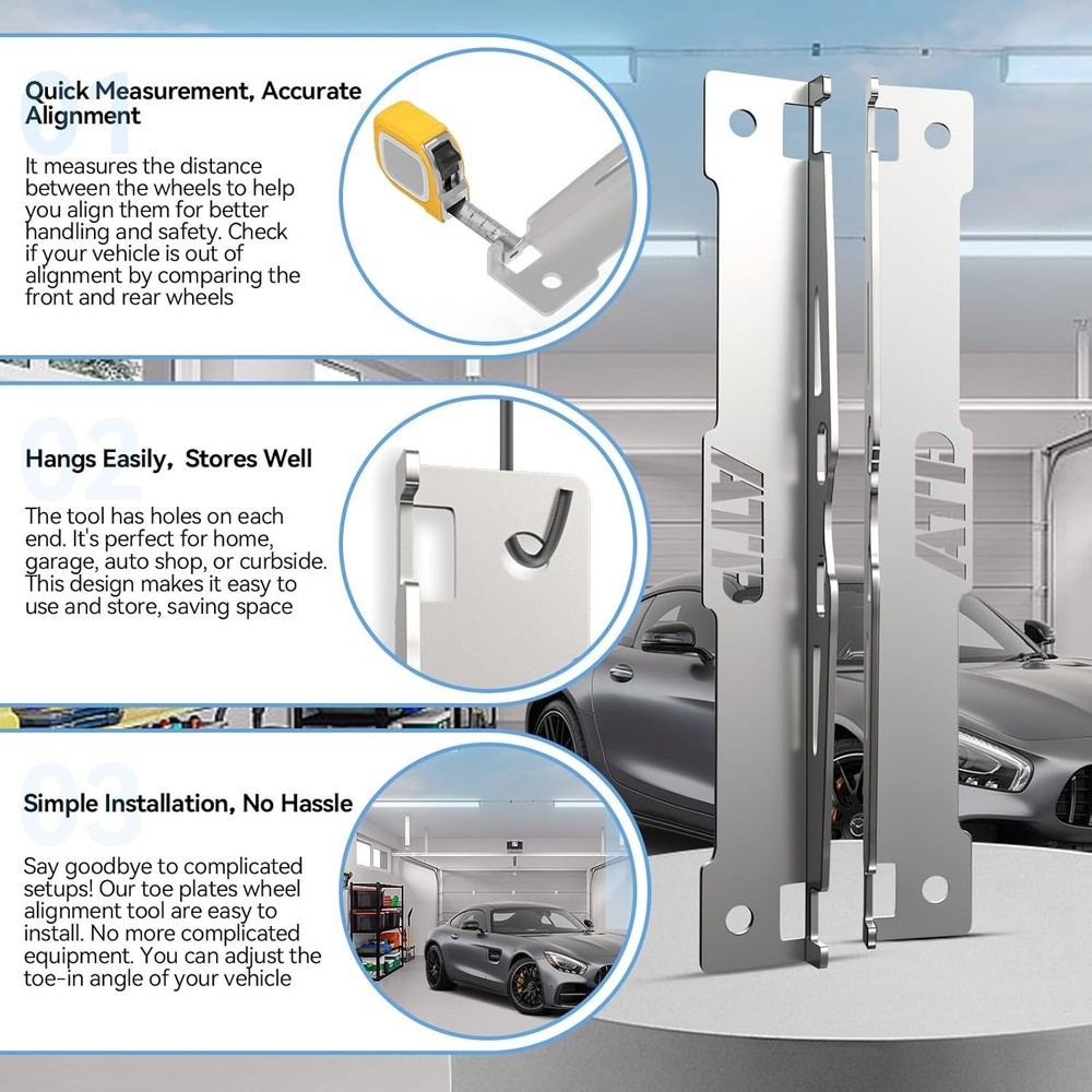 2 Pcs Wheel Toe Alignment Tool Plates Accurate Durable Wheel Alignment for Car S