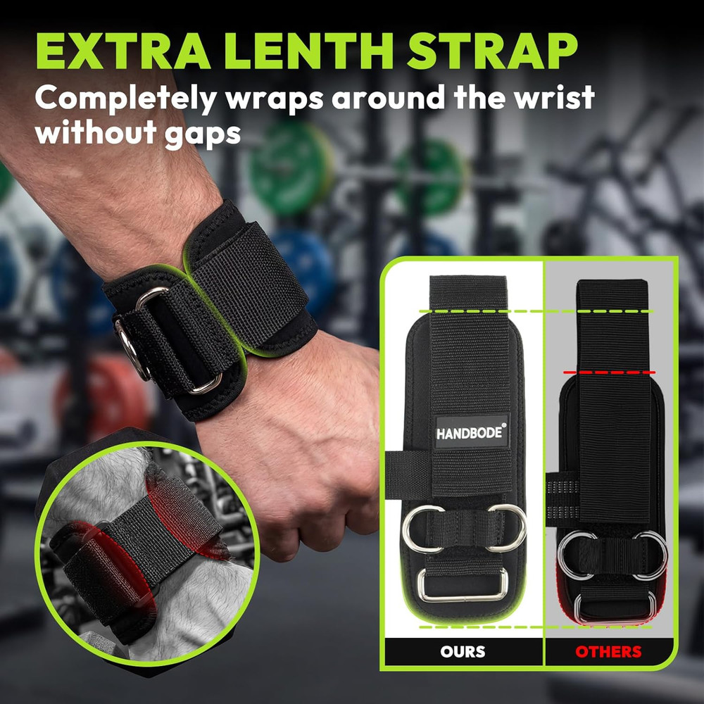Premium Weight Lifting Straps with D Ring, Extra-Long & Thick for Enhanced Grip