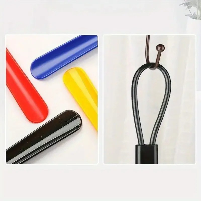 1pc Extra long flexible plastic shoe horns do not require bending durable shoe s