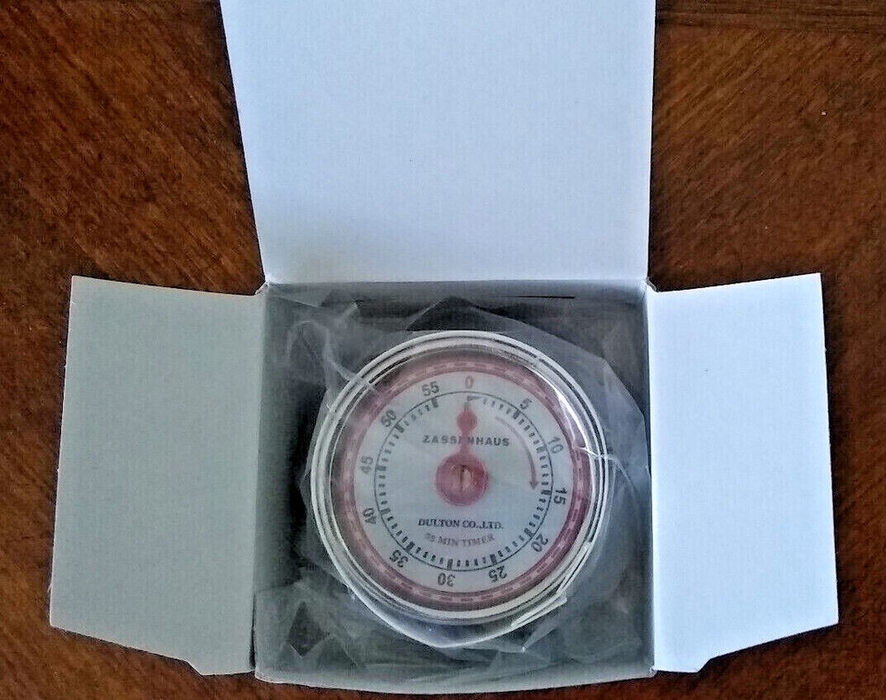 Zassenhaus Magnetic Retro Kitchen Timer, Cool Gray