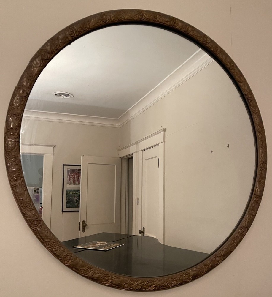 Vintage Binswanger & Co Circular Ornate Mirror