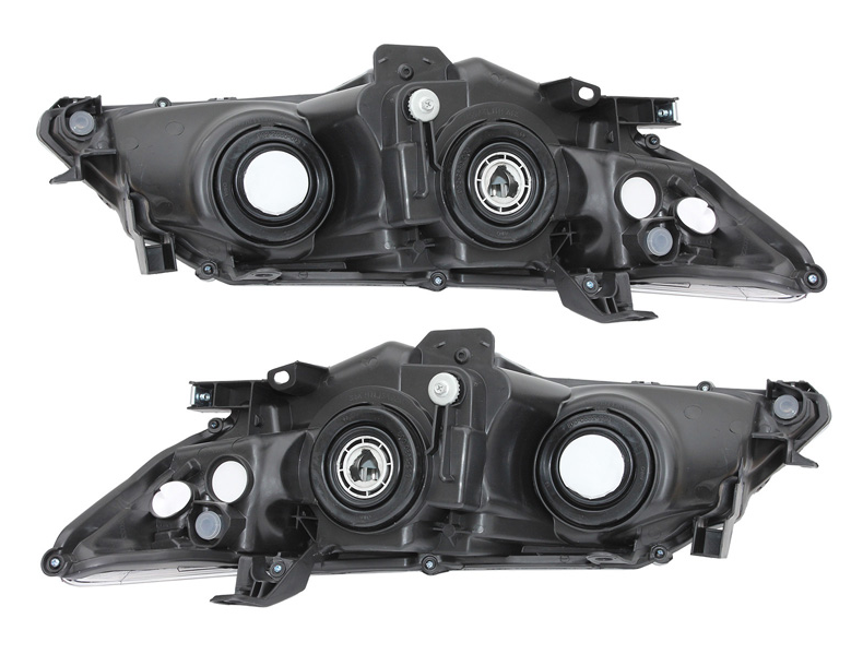 Black Housing Headlights For 2012-2014 Toyota Camry Clear Projector Left&Right