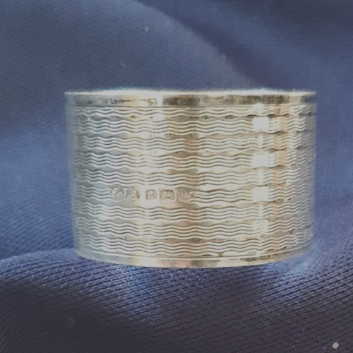 Sterling Silver Round Napkin Ring Birmingham 1944