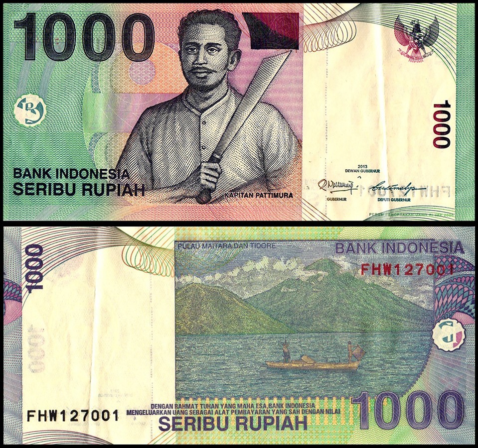 Indonesia 1000 Rupiah, 2000-2016, P-141, Used