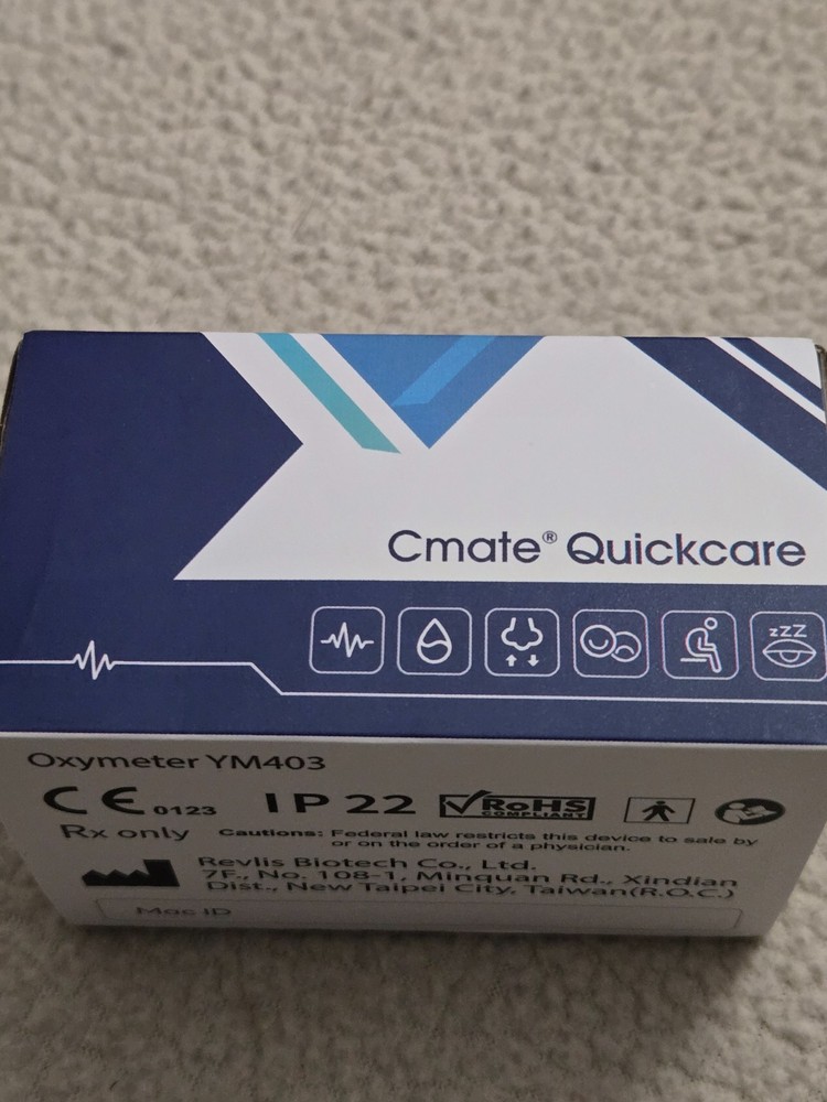 Cmate YM403 Oxymeter - New - Blood Oxygen & Pulse - White