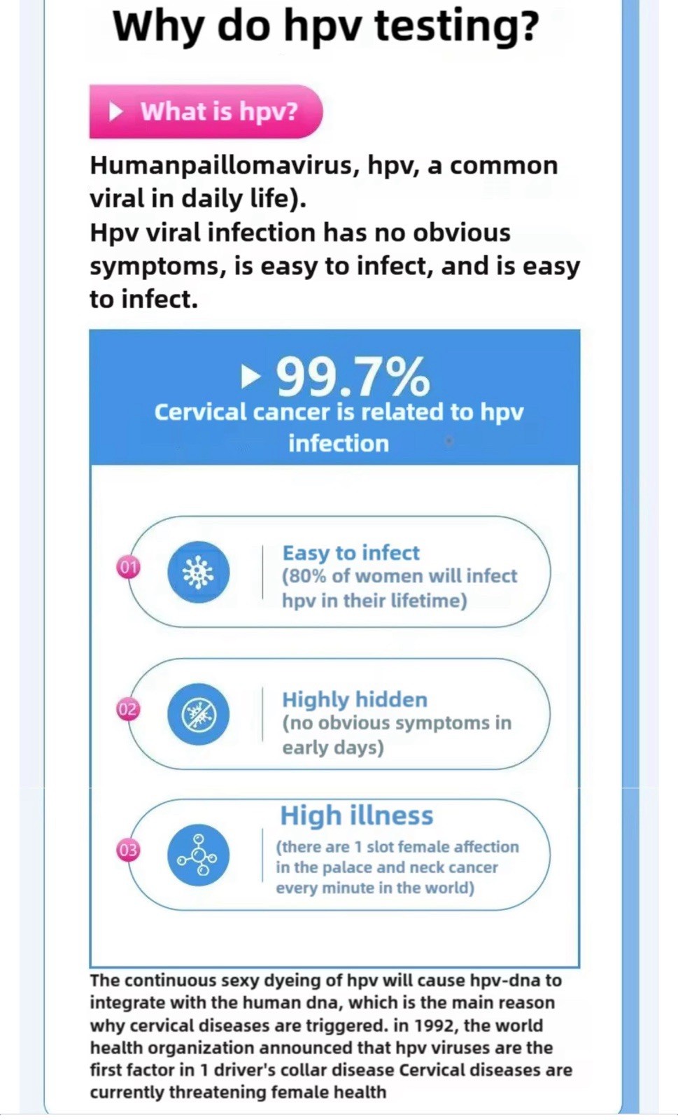 HPV Urine Test Rapid Male and Female