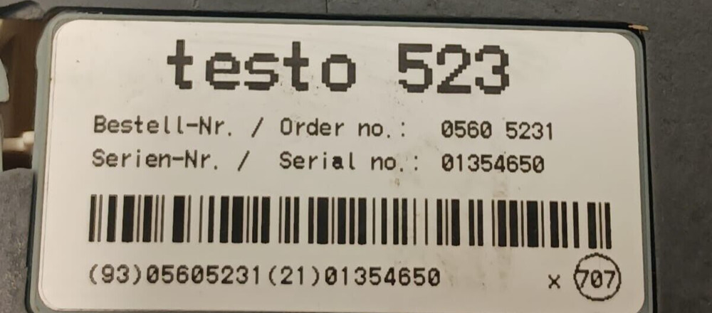 Testo 523 A/C Refrigeration System Analyzer 0560 5231 w/ Case