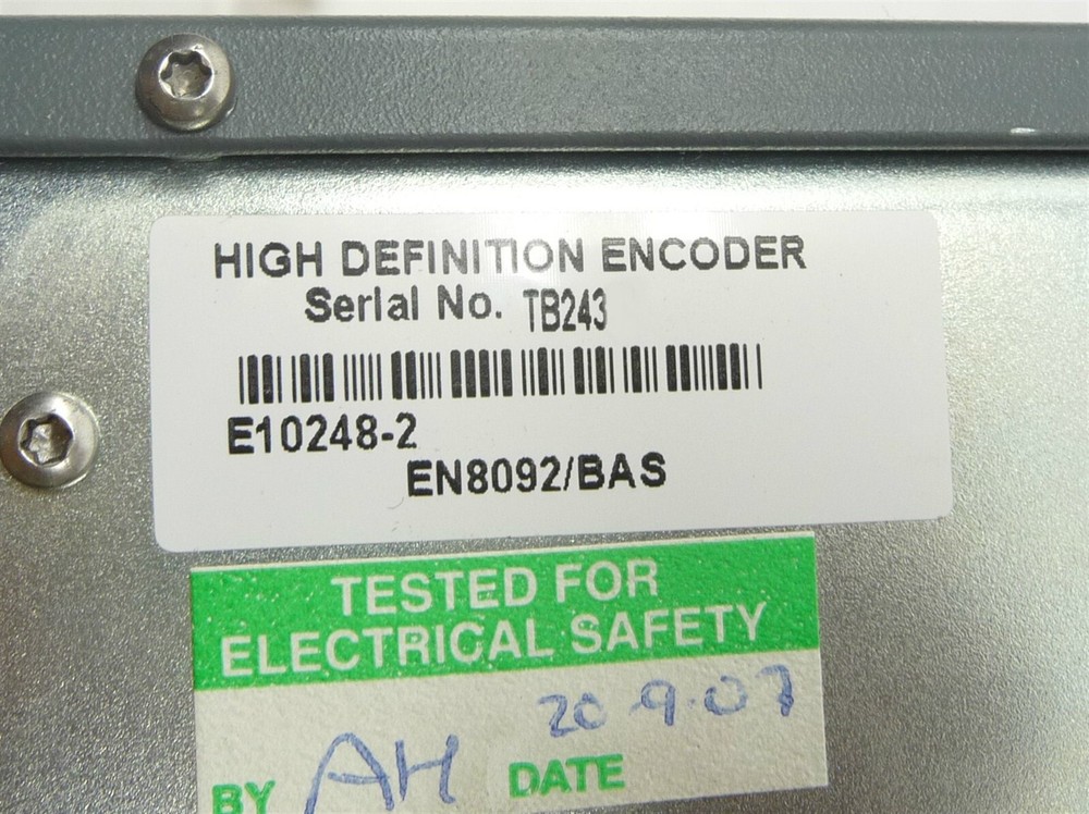 TANDBERG ERICSSON EN8092 HD SDI MPEG-4 AVC HTTP AUTHENTICATION VIDEO ENCODER M2