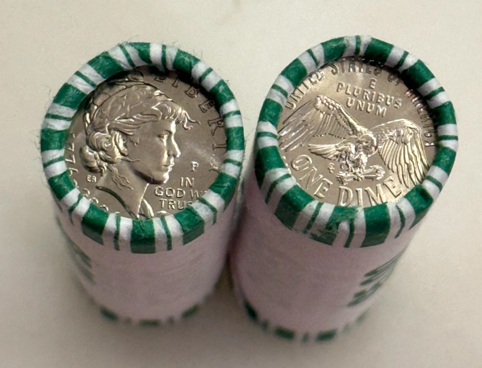 1776–2026 Emerging Liberty Dimes (10c) Uncirculated 50 Coin Roll – P Mint