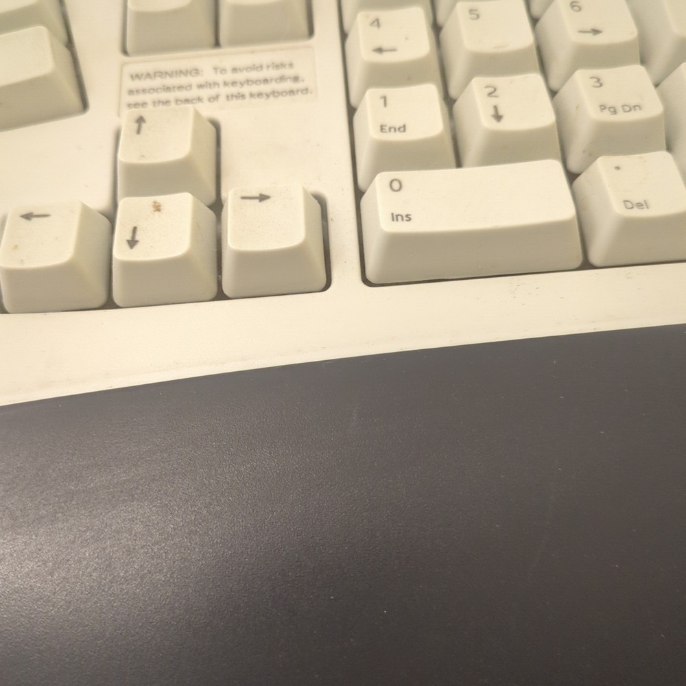 Untested Logitech Cordless Desktop Pro Ergonomic keyboard circa 2000 867038-0100