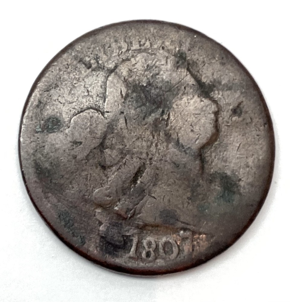 1807/6 Draped Bust Large Cent - Pointed 1