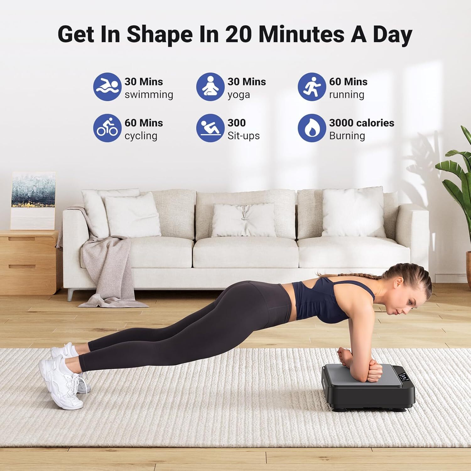 MERACH Vibration Plate Exercise Machine Whole Body Exercise Fitness Platform