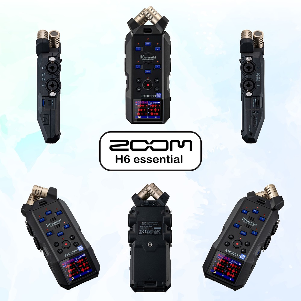 Zoom H6essential Handy Recorder, Bundle with Accessory Pack, Cleaning Cloth