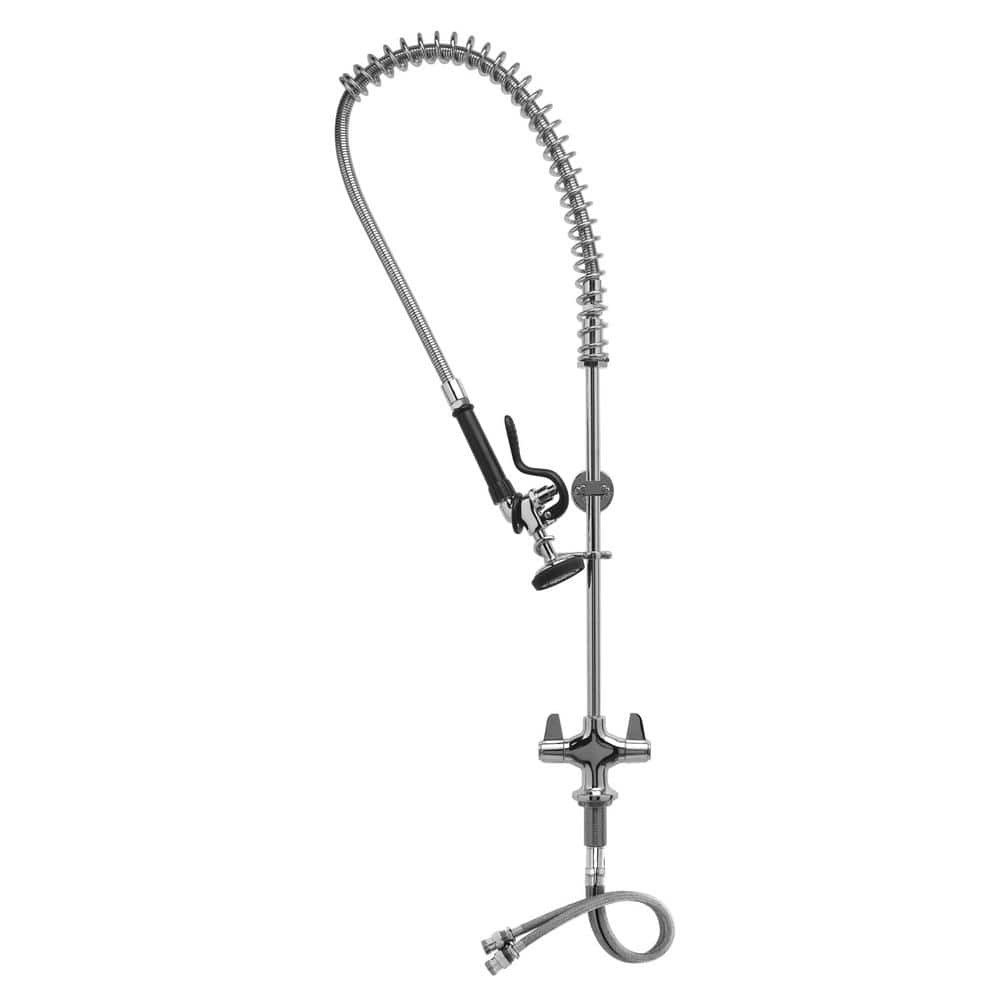 T&S 2-Handle Pull-Down Sprayer Kitchen Faucet in Polished Chrome 5PR-2S00