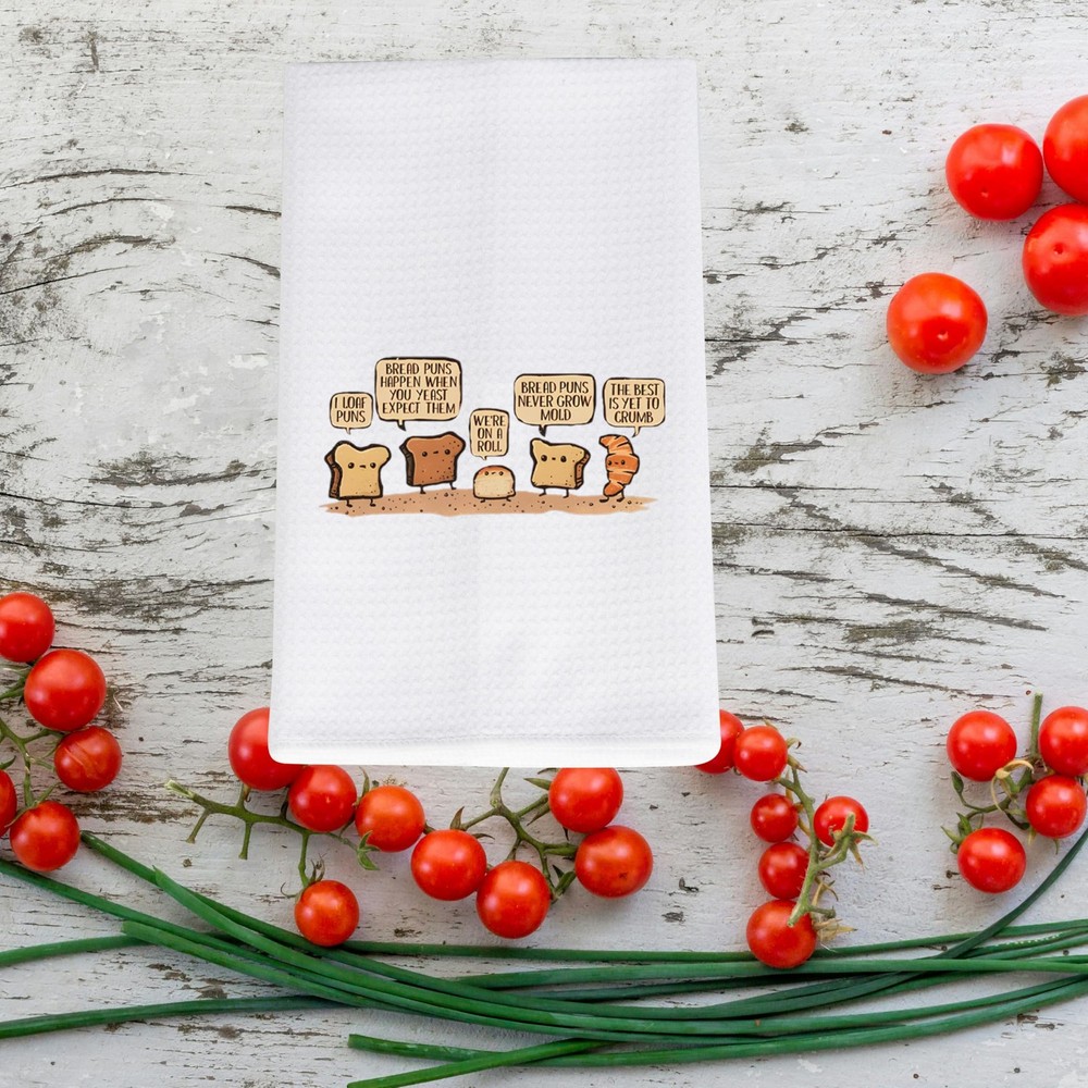 Funny Bread Pun Towel - Bread Lover Gift - Pastry Chef Theme