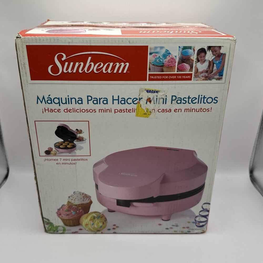 Sunbeam FPSBCMM901 Mini-Cupcake Maker Pink New