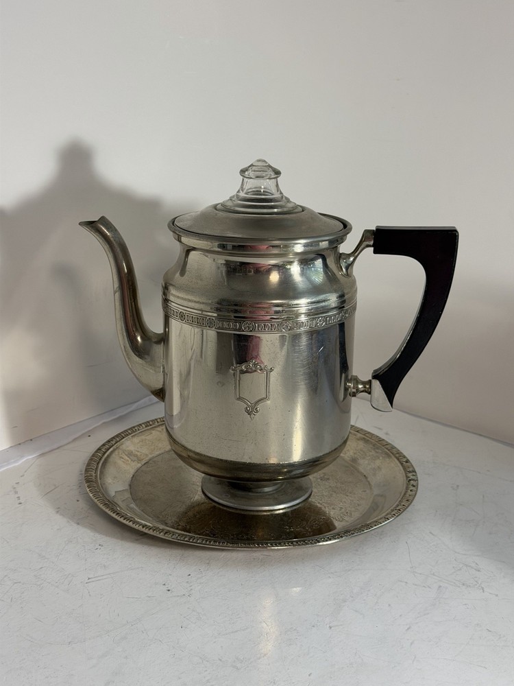 Vintage Landers Frary & Clark Universal No. 769 Coffee Pot Silverplate Set #50