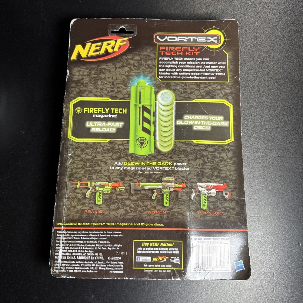 Nerf Vortex Firefly Tech Kit Glow In The Dark 2012