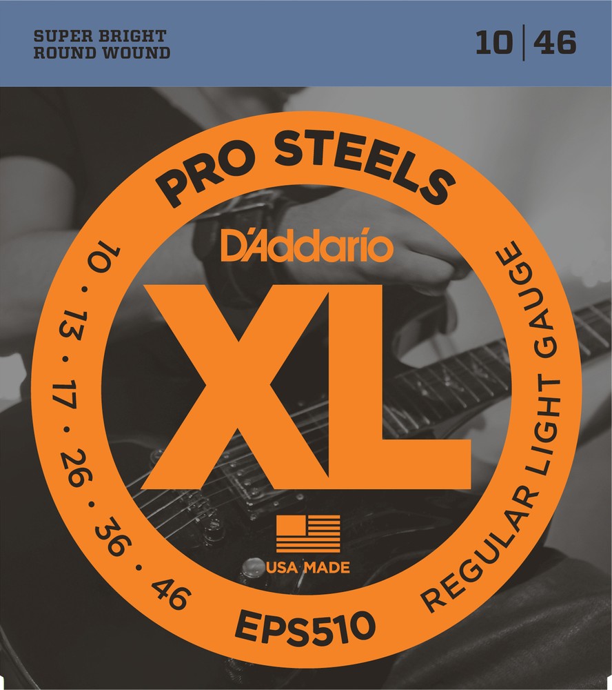 5 Sets D'Addario EPS510 Pro Steels Regular Light 10-46 Guitar Strings
