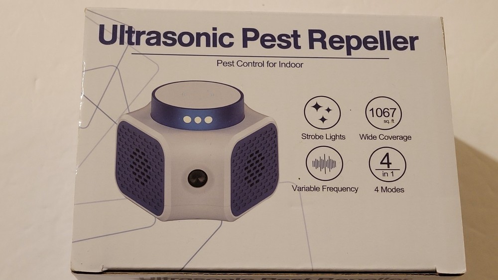 Ultrasonic Pest Repeller for Indoor – 1067 sq. ft Coverage 4 Modes Strobe Lights