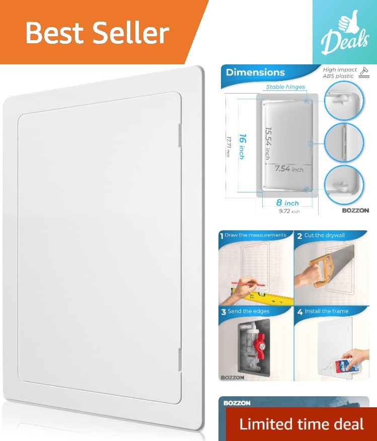 Impact-Resistant 8x16 Drywall Access Door - Flush-Mount Plumbing Solution
