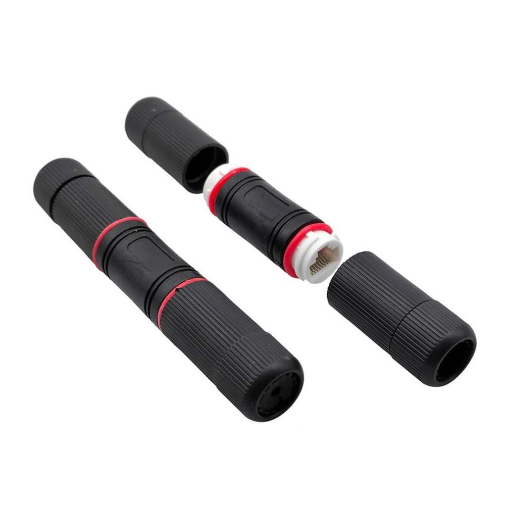 Double Head RJ45 Waterproof Ethernet Network Cable Connector Coupler Adapter