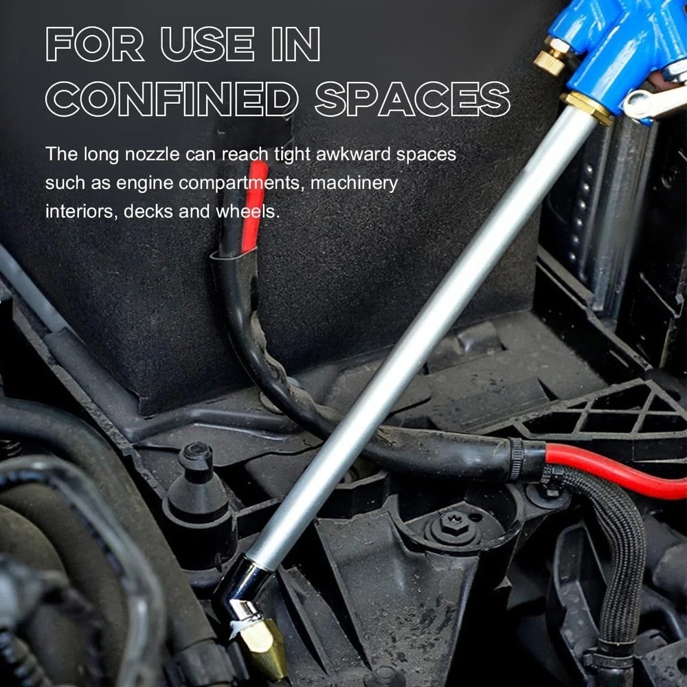 Pneumatic Engine Cleaning Gun with 4Ft Hose - Ultimate Car Detailing Tool