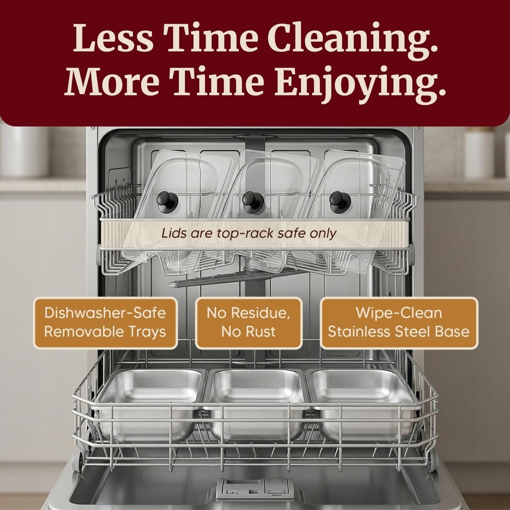 Triple Tray Buffet Server with Temperature Control