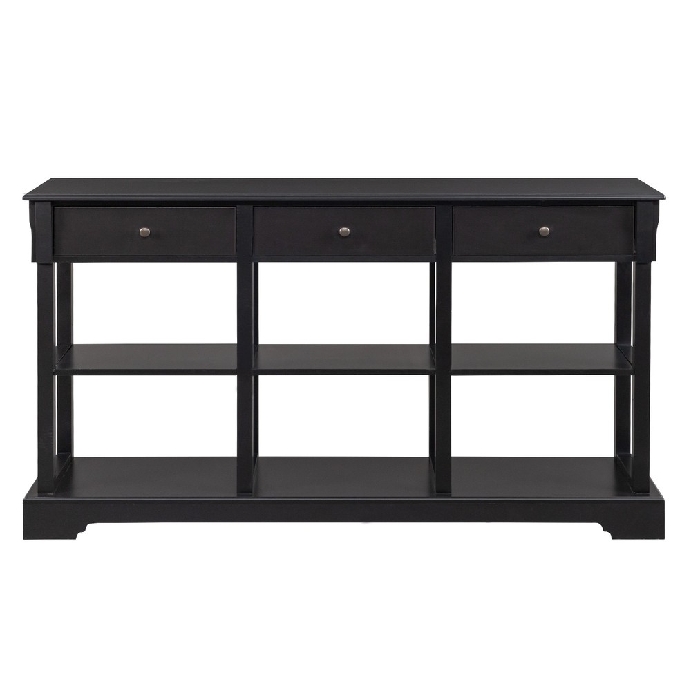 Console Sofa Table with Ample Storage, Retro Kitchen Buffet Cabinet Sideboard