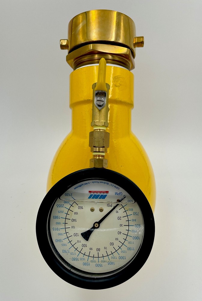 2-1/2" NST Hydrant Flow Test Swivel Diffuser 100Psi/1680 GPM Gauge