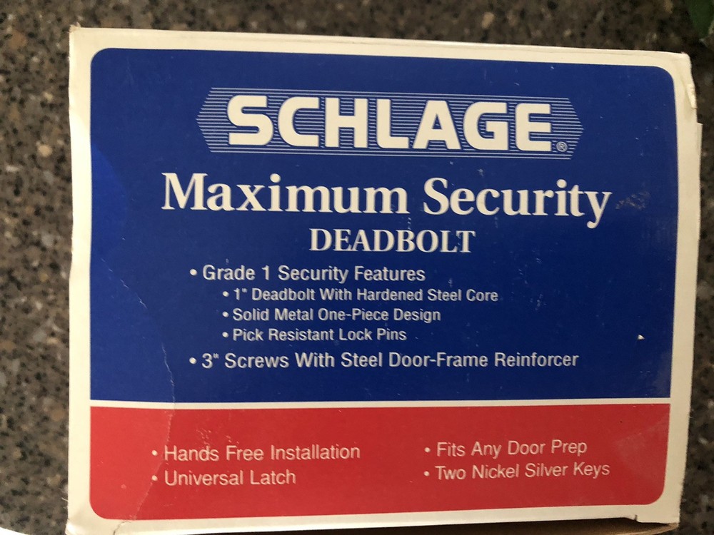 Schlage Maximum Security Deadbolt Lock Kit