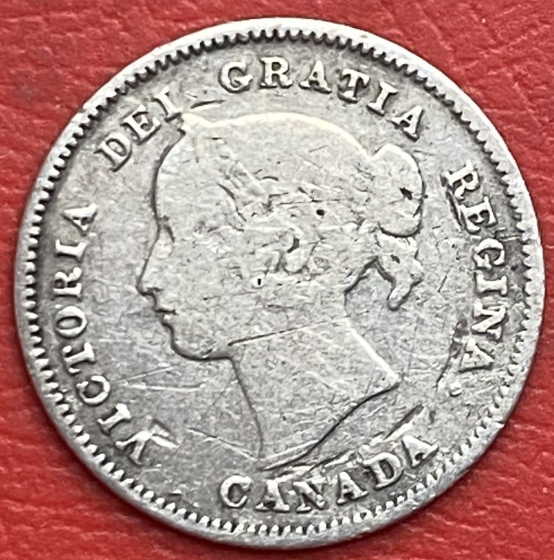Canada 🇨🇦 1901 5 Cent coin - 92.5% silver