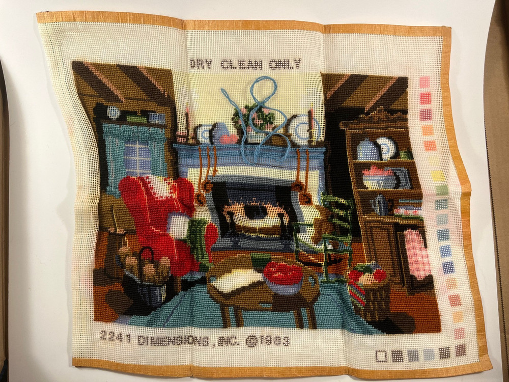 Dimensions Needlepoint Kit #2241 “Winter Warmth” - Started