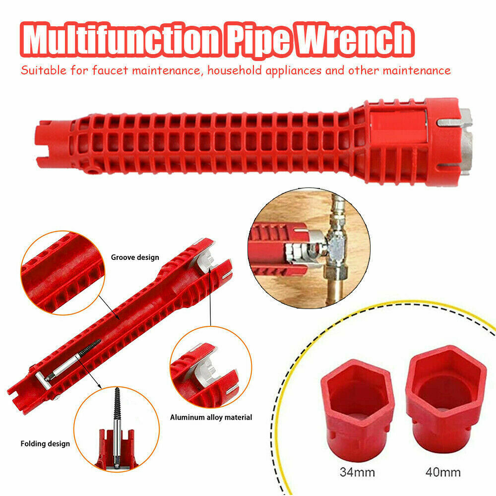 Faucet Sink Installer Multi Tool Wrench Plumbing Kitchen Water Pipe Spanner