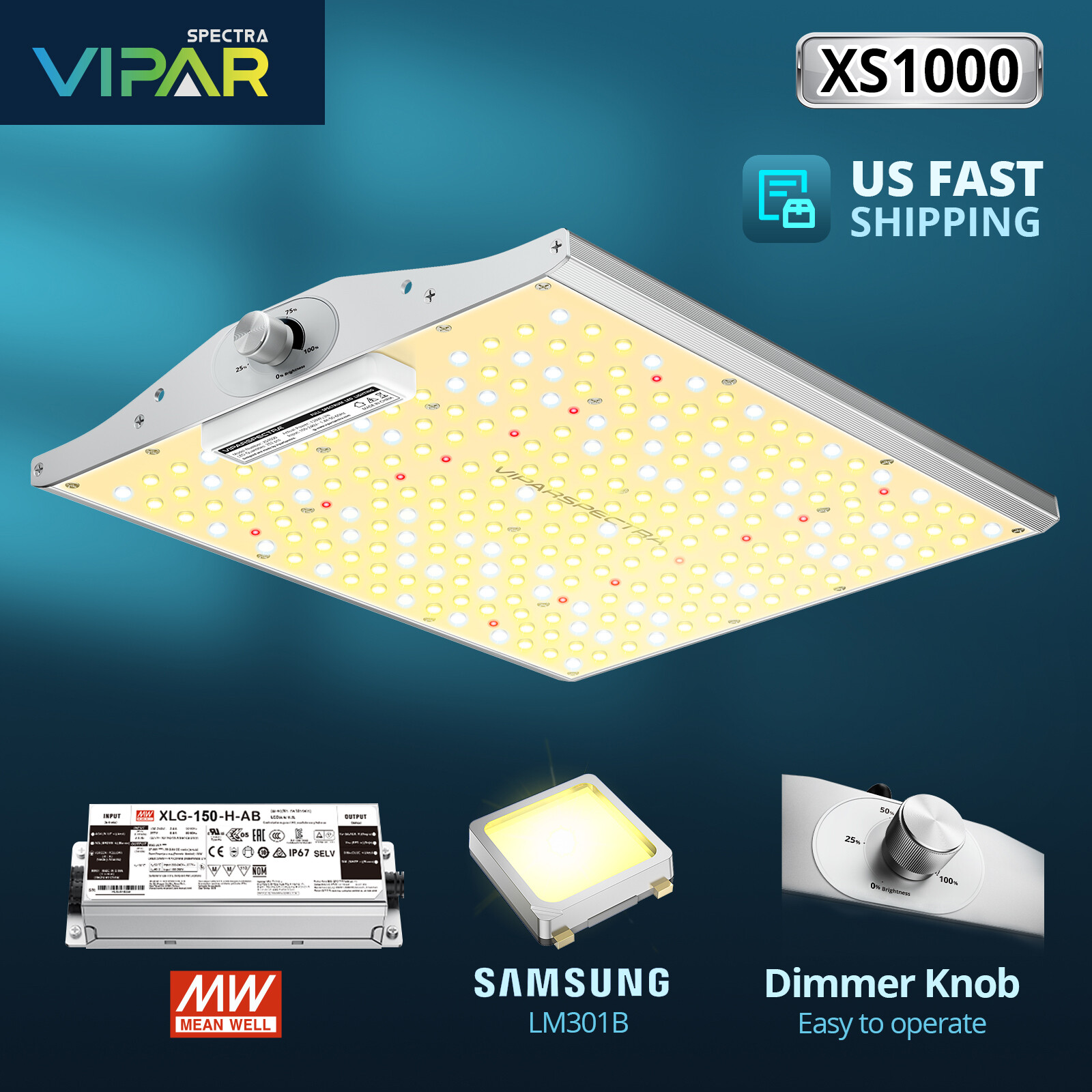 VIPARSPECTRA V1000 P2000 P2500 XS2000 LED Grow Light Full Spectrum Veg Bloom IR