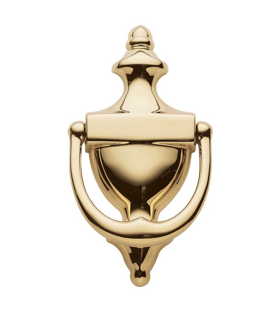 Vintage BALDWIN Polished Solid Bright Brass DOOR KNOCKER Colonial Classic Style