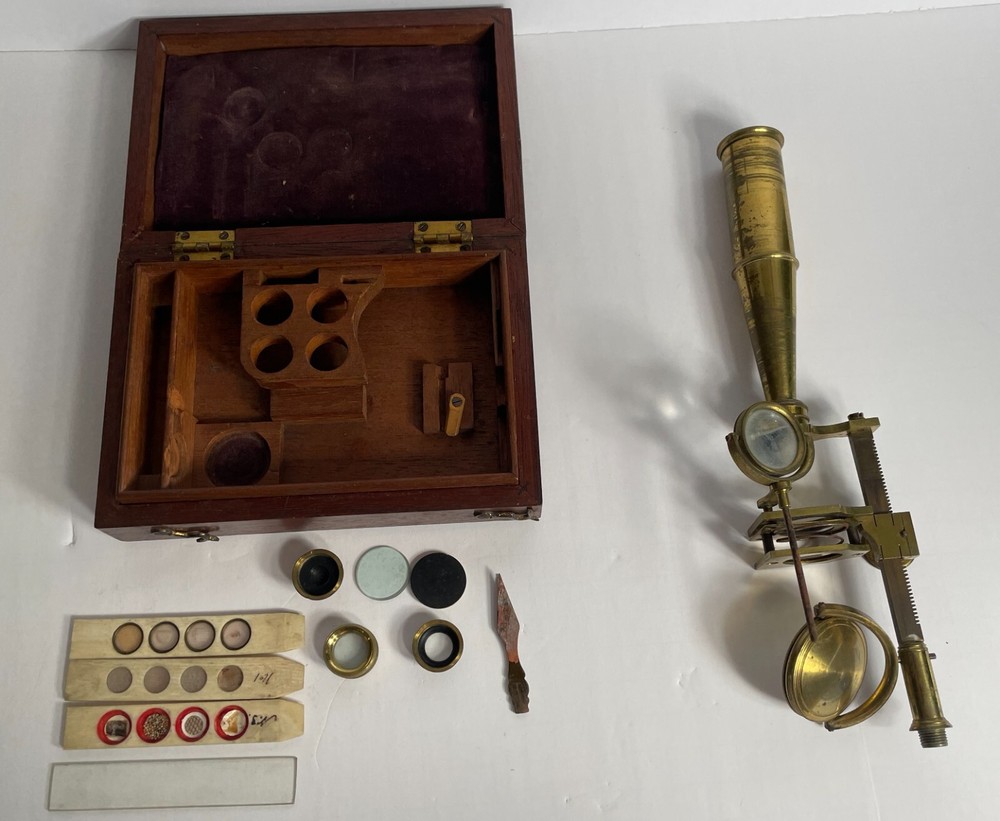 Unsigned Gould/Cary Type compound and simple microscope